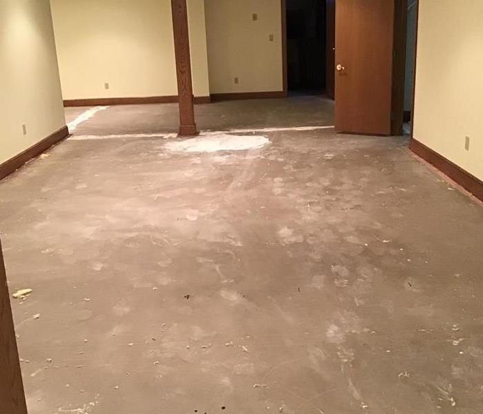 carpet removed from water damage