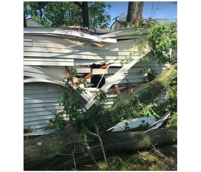 storm damaged home